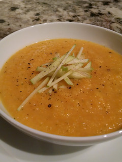 A picture of Roasted Squash & Apple Soup.