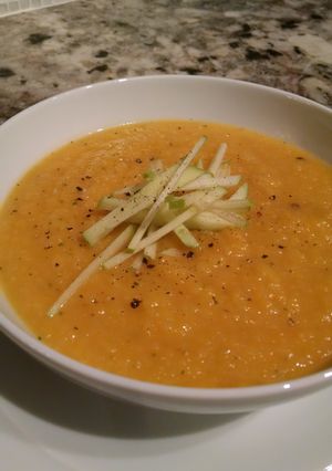A picture of Roasted Squash & Apple Soup.