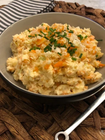 Pasos sencillos para Preparar Ensalada de col con Mambo - Coleslaw auténtica  que Muy delicioso