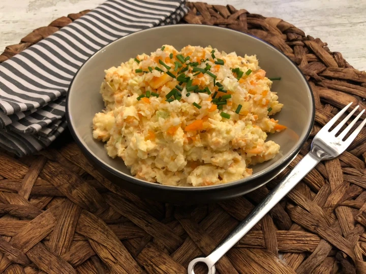 Pasos sencillos para Preparar Ensalada de col con Mambo - Coleslaw auténtica  que Muy delicioso