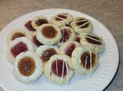 A picture of thumbprint cookies