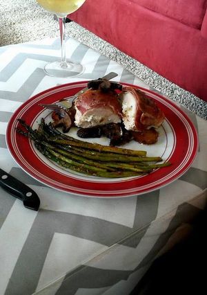 A picture of Mint Apple And Pear Stuffed Chicken.