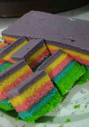 Foto resep Bolu Kukus Pelangi🌈