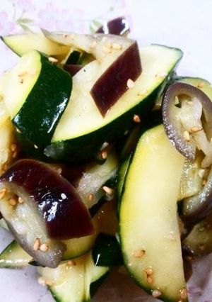 A picture of Easy Aubergine and Zucchini Namul.
