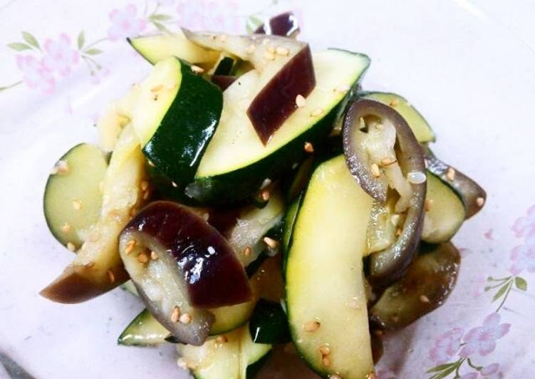 Recipe of Super Quick Homemade Easy Aubergine and Zucchini Namul