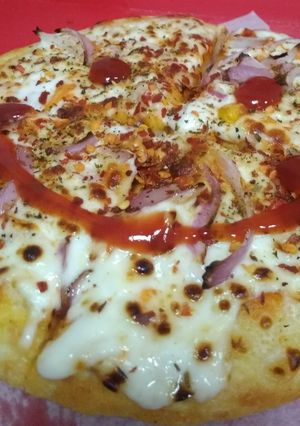 A picture of Onion pizza.
