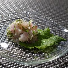 A picture of Yellow Striped Butterfish Tataki.