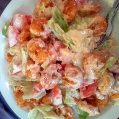 Fried Shrimp Salad A picture of Fried Shrimp Salad.