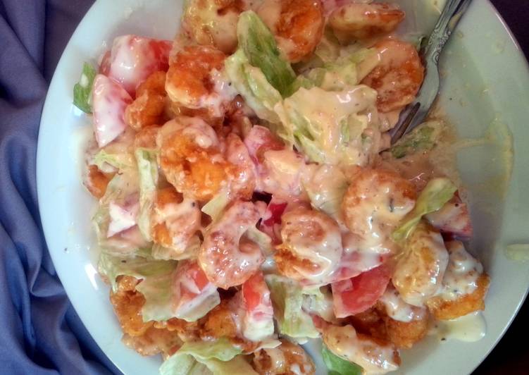 How to Make Super Quick Homemade Fried Shrimp Salad