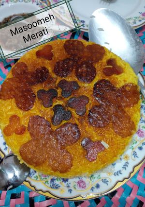 عکسی از دستور 🌶️🌶️ایده ته دیگ برنج یا ماکارانی🍝🍚