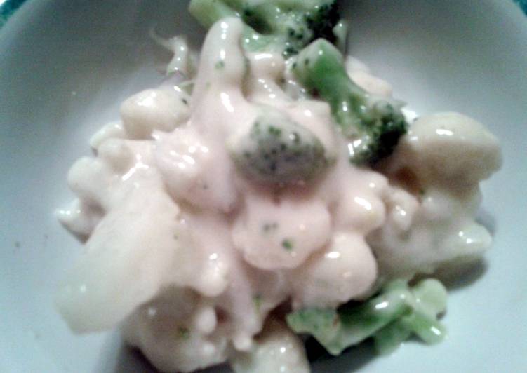 How to Prepare Award-winning cheesy cauliflower and broccoli