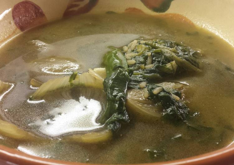 Recipe of Favorite Rice and Spinach Soup