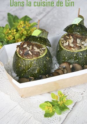 Une photo de Courgettes farcies au sarrasin et champignon