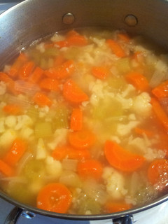 A picture of Simple vegetable broth soup.