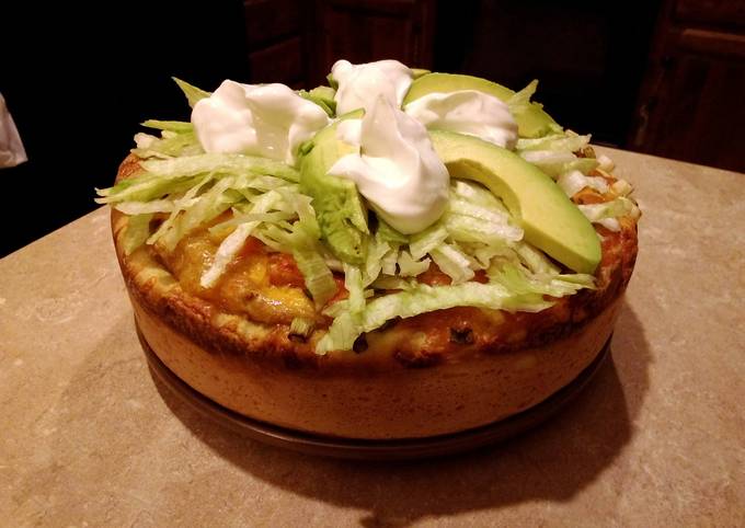 Step-by-Step Guide to Make Speedy Deep dish taco pizza