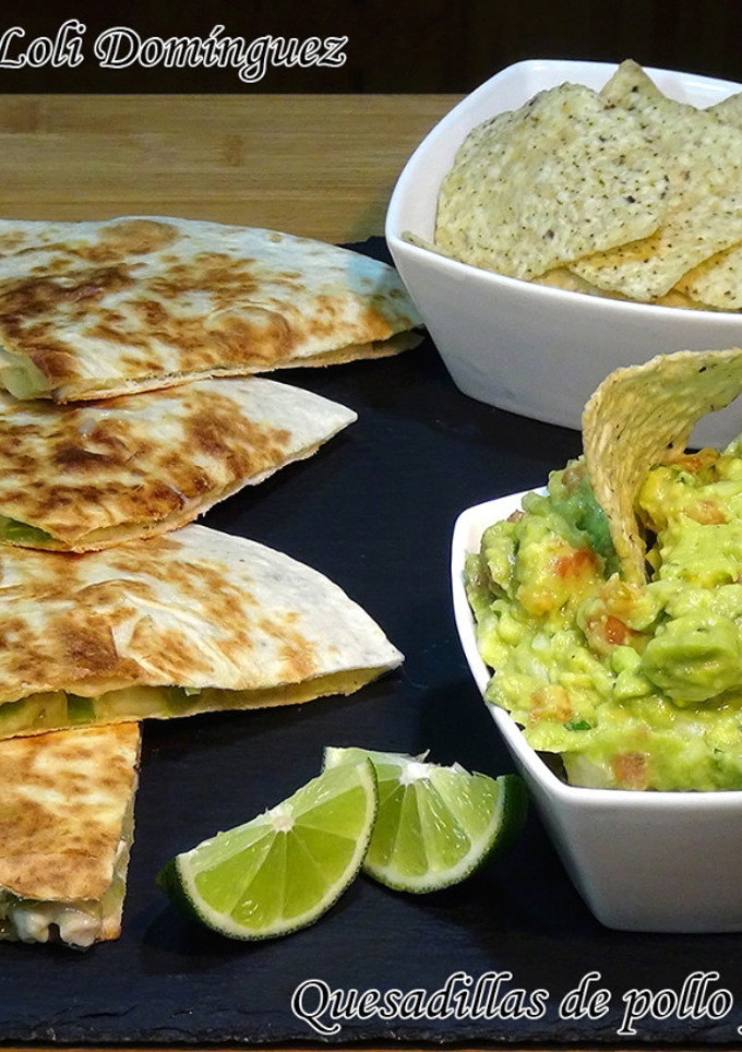 Una foto de Quesadillas de pollo y guacamole súper fácil