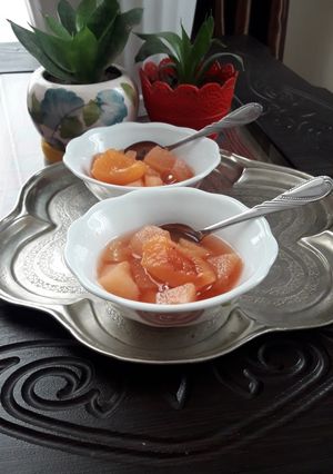 عکسی از دستور خوشاب سیب و هلو