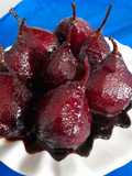 Peras al vino tinto