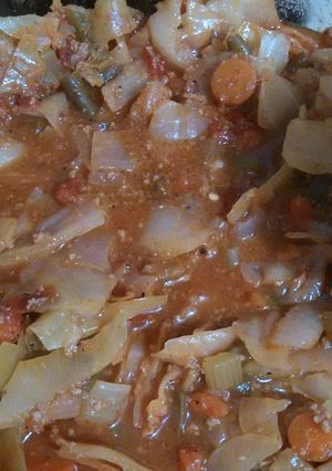 A picture of Quick One Pot Cabbage Soup.