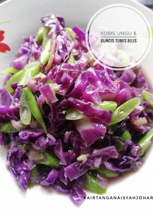 Foto resep Sayur Tumis Kobis Ungu & Buncis