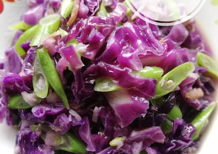 Sayur Tumis Kobis Ungu & Buncis