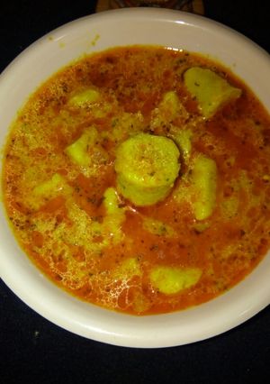 A picture of Gatte ki sabji.