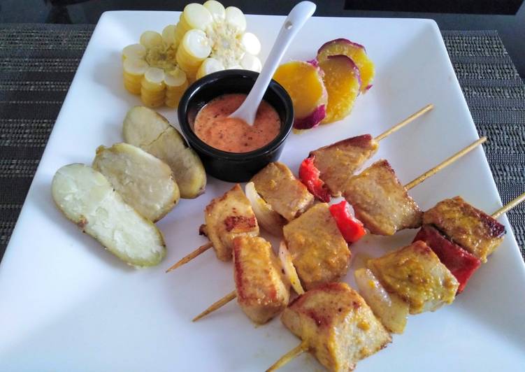 Brochetas de pescado marinado👍🇵🇪