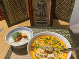 Tom Kha leves (Thai kókuszleves) csirkével és/vagy garnélával