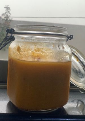 A picture of Dry Apricot chutni.