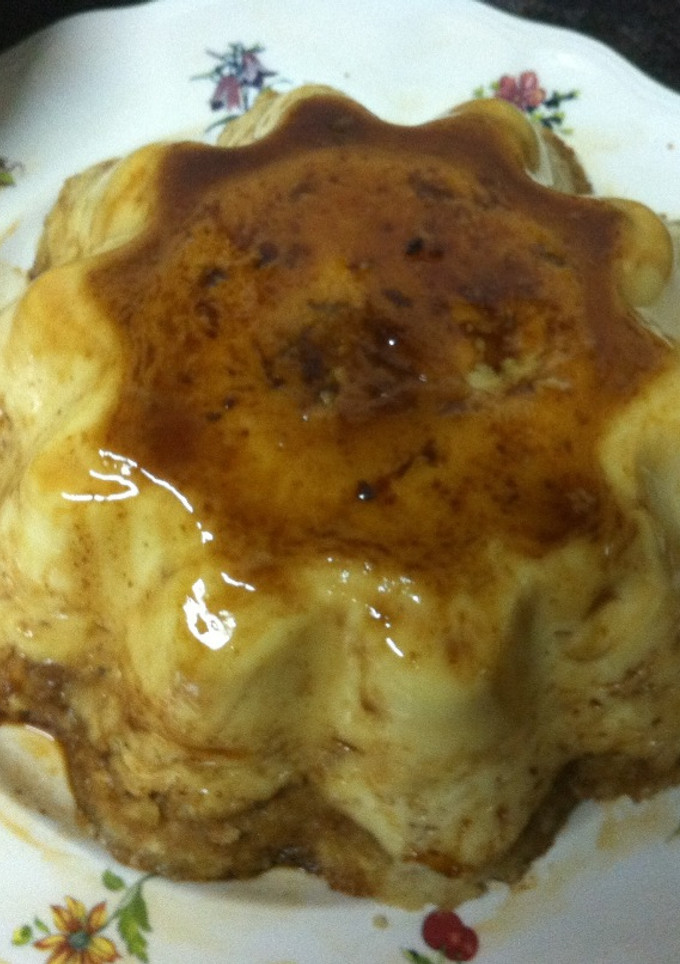 Una foto de Flan de avellana