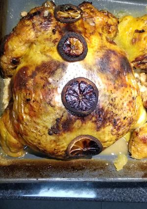 Una foto de Pollo relleno de Navidad