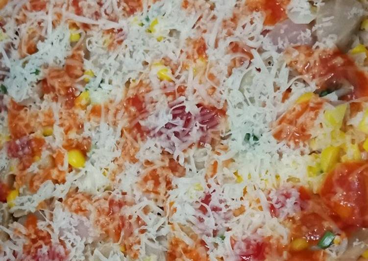 Langkah mengolah Pizza Homemade (Teflon), Lezat Sekali