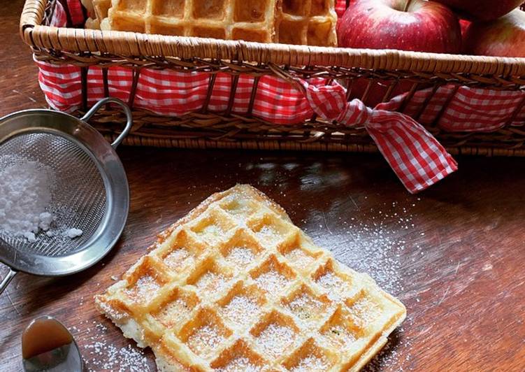 Le moyen le plus simple de Préparer Savoureux ☆Gaufres aux Pommes et
Caramel au beurre salé☆
