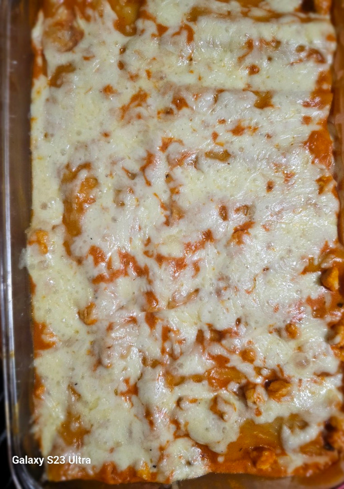 Una foto de Canelones rellenos de pollo