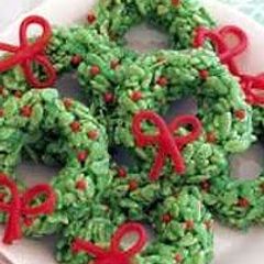 A picture of cruchy cereal wreaths.