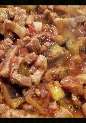 A picture of AMIEs PORK with BAGOONG(Binagoongang Baboy).