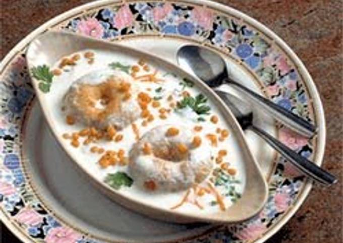 indian dahi vada ( yogurt dumplings)