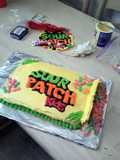 Sour Patch candy "box" cake