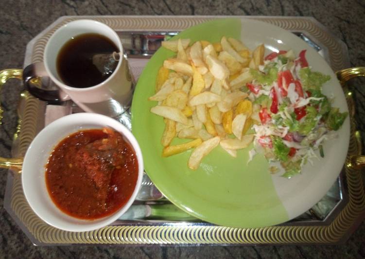 How to Prepare Award-winning Potato chips and Salad🍠