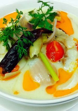 A picture of Kanya's Tom Kha Soup.