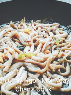 Hình của món Nấm bào ngư xào chay.