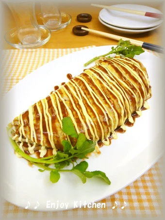 Easy Way Make Melty Cheese, Pork and Bean Sprout Tonbeiyaki-style Omelette the  Makes Drooling Appealing