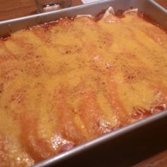 A picture of Chicken Enchiladas.
