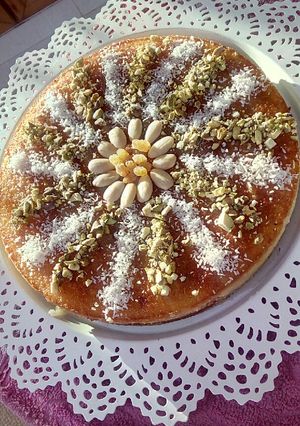 صورة لوصفة بسبوسة بالقشطه