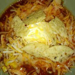 A picture of Lite Chicken Tortilla Soup.
