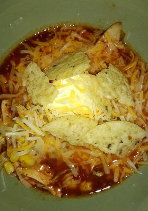 A picture of Lite Chicken Tortilla Soup.