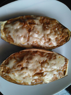 Una foto de Berenjenas rellenas con carne