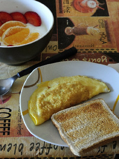Una foto de Desayuno con tortilla de pechuga de pavo