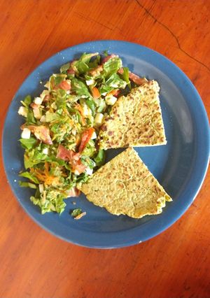 Una foto de Tortilla de arvejas #vegetarian