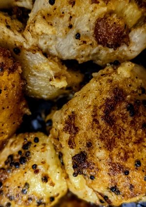 A picture of Sepankazhangu roast/ Taro Root roast.